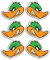 6 x 5 cm Angry Duck Vinyl-Aufkleber – Vogel Cartoon Reisegepäck Männer Frauen Jungen Mädchen Design kleiner Aufkleber Laptop Scrapbooking #5614