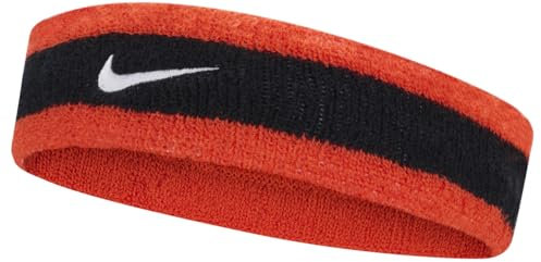 Nike Swoosh Headband Schweißband Frottee Sport Tennis Basketball (Picante Red/Black/White)