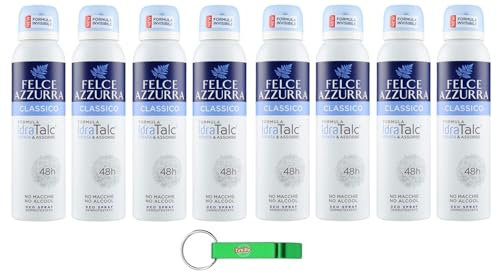 Felce Azzurra - Deodorante Spray Classico Formula IdraTalk, efficacia 48 ore, senza macchie, 150 ml + portachiavi Beni Culinari