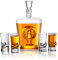 Final Touch Skull Liquor Decanter Set with 4 Skull Shot Glasses (FTA1867)
