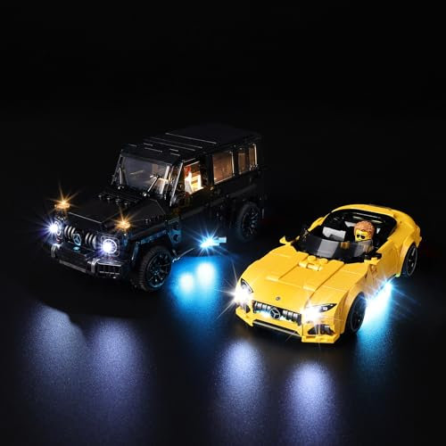 Kyglaring LED-Beleuchtungsset für Lego Mercedes-AMG G 63 & Mercedes-AMG SL 63 Car Speed Champions 76924 Modellbausatz, NO Lego Brick Set (Classic Version)