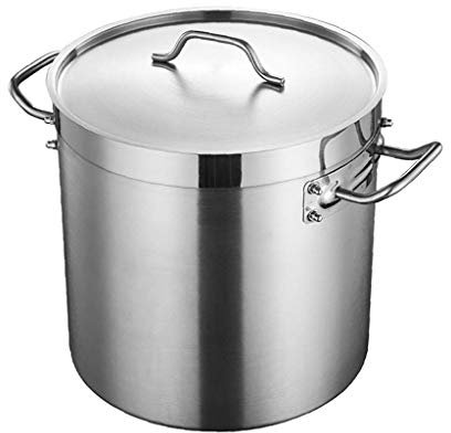 OQHAIR Pentola per Birra Fatta in casa, Coperchio in Acciaio Inossidabile - Adatta a Tutti i Piani Cottura, seleziona Due Dimensioni (28 * 28 cm)