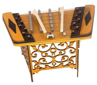 Miniatur-Hackbrett-Modell Aus Holz Mit Koffer Mini-Musikinstrument-Zubehör Heimdekoration