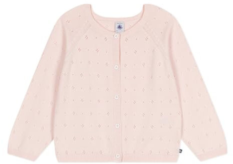 Petit Bateau A0cjn Maglione Cardigan, Rosa, 6 Anni Bambina