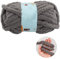 25,6m Häkelgarn 226g, 2mm Wolle zum Häkeln Stricken, Stickgarn Weiches, Häkelwolle Dickes Garn Plüsch, Chunky Garn für Taschen Gestrickte Decke Teppich Hüte Schuhe Kleidung Haustier Bett (Grau)