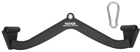 VEVOR LAT Pulldown Attachment, Cable Machine Rowing V-bar Attachment, Tricep Pull Down Bar, Back Strength Training Rubber Coated Handle Grip, Bicep Curl Tricep Lat Pulldown Bar for Home Gym Fitness