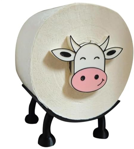 Toilettenpapierhalter-Ständer, Niedlicher Kuh-Toilettenpapierhalter, Toilettenpapierhalter, Tier-Toilettenpapierhalterständer, Toilettenpapierhalter Kuh Für 38 Und 42mm Rollen