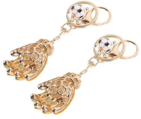 BESPORTBLE 2stücke Teiliges Torwarthandschuh Schlüsselanhänger Dekorativer Fußball Schlüsselanhänger Für Auto Rucksack Und Geldbörse Handliches Sportliches Design Vielseitig Als Taschenanhäng