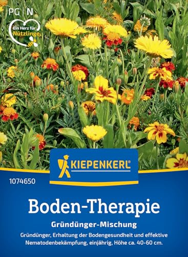 Kiepenkerl Boden-Therapiesamen Boden-Therapie Mischung 1074650, Blumensaat | Gründünger-Mischung für den Erhalt Ihrer Bodengesundheit und eine effektive Nematodenbekämpfung