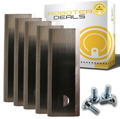 Roboter Deals - Lame in acciaio inox, lame di ricambio (12 pezzi) con viti per robot tosaerba STIGA Stig