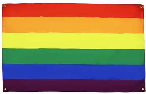 AZ FLAG Regenbogen-Flagge, 150 x 90 cm, mit 4 Ösen, Gay Pavillon, für Balkon oder Wand