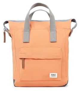 ROKA London Bantry Small Recycled Nylon Backpack | Compact everyday backpack with wide zip opening, handy storage pockets, internal tablet sleeve and adjustable shoulder straps
