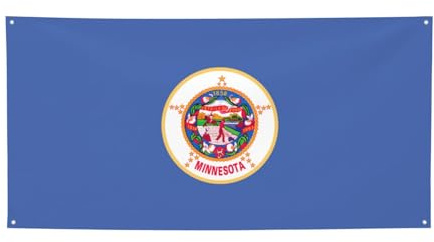 Party-Banner mit Minnesota-Staatsflagge, Banner für alle Veranstaltungen, helle Flaggen für Geburtstag, Erntedankfest und mehr