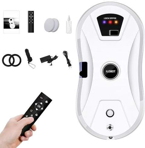 Zoefun Osmo™ RoboClean Fensterputzroboter – 2026 Neues Fensterputzroboter Kabellos mit Fernbedienung und Sicherungsseil, Für Fenster Spiegel Fliesen