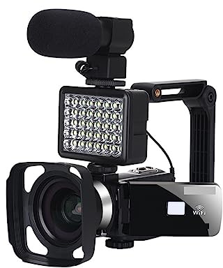 4K-Videokamera, Live-Stream, digitaler Camcorder, Weitwinkelobjektiv, Nachtsicht, Vlogging-Kamera, Camcorder-Fotografie Wunderbare Momente Ganz Einfach Festhalten(No SD Card)