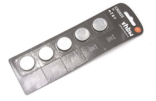 vhbw 10x Lithium Button Battery (3V) like CR2025, DL2025, 5003LC, E-CR2025, Br2025.