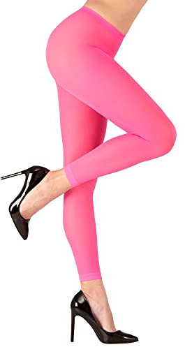 W WIDMANN MILANO Party Fashion - Neon Leggings, 70 DEN, Strumpfhose, 80er Jahre, Kostüm