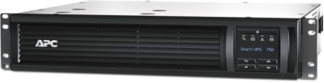 APC 750VA Smart UPS mit SmartConnect, SMT750RM2UC Rack Mount UPS Battery Backup, Sinewave, AVR, 120V, Line Interactive Ununterbrechungsfreie Stromversorgung, Schwarz