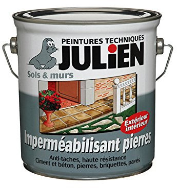 Julien Peinture Imperméabilisante pour Pierres - Pour sols et murs poreux - Satin Incolore 2,5L