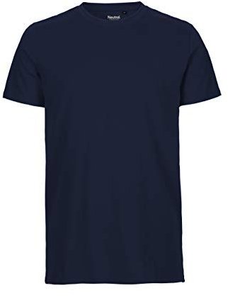 -Neutral- T-Shirt, 100% Bio-Baumwolle. Fairtrade, Oeko-Tex und Ecolabel Zertifiziert, Textilfarbe: Navyblau, Gr.: 4XL