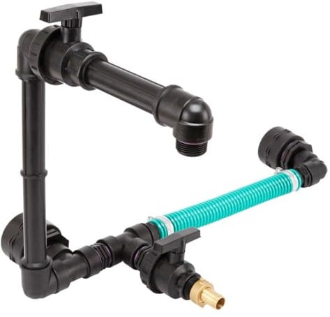 REKUBIK IBC Adapter BSP 2 - 2 IBC nebeneinander Schwanenhals Tankverbindung Schlauch Größe 32mm (1 1/4)