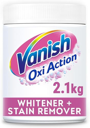 Vanish Oxi Action Laundry Whitener and Stain Remover Powder for Whites 2.1Kg, for Whiter Whites (Packaging May Vary)