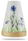 Budawi® Leuchtglas aus Porzellan mit roten Mohnblumen – Teelichthalter im Holzsockel integriert – abnehmbar zur Beleuchtung – ca. 14 cm hoch, 10 cm breit – dekorative Stimmungsleuchte