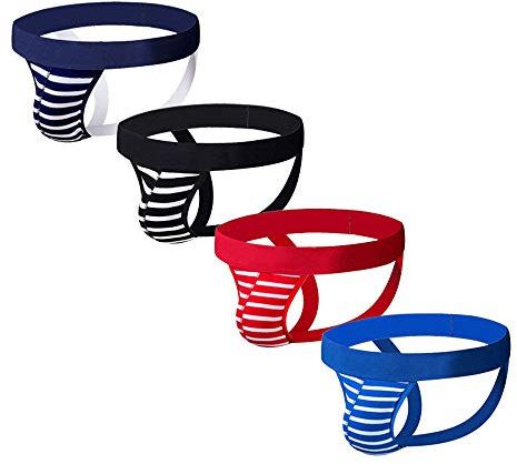 Summer Code Baumwolle Jockstrap Herren 4er / 2er Set Soft Unterwäsche Männer Hipster Sport Suspensorium