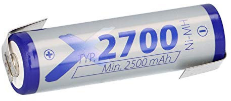 Akku AA Mignon 1,2V 2700mAh NiMH Batterien mit Lötfahne Z wiederaufladbar + geringe Selbstentladung