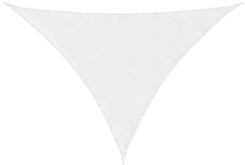vidaXL Parasole a Vela Ombra Tenda da Sole Elegante Moderna Anti UV Giardino Frangisole Terrazza Balcone Oxford Triangolare 3x3x4,24 m Bianco
