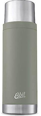 Esbit Thermoflasche Sculptor - Isolierte Flasche aus Edelstahl für warme und kalte Getränke – 1000 ml in Stone Grey