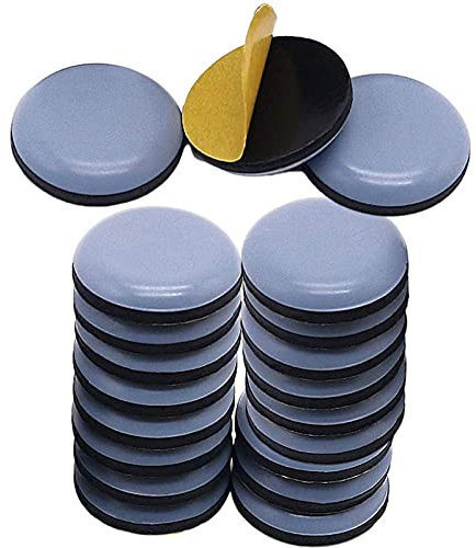 20PCS Furniture Sliders and Gliders, Round Shaped Self -Adhesive Chair Leg Sliders Floor Protector Pads for Moving Furniture Movers Carpet Gliders Glides