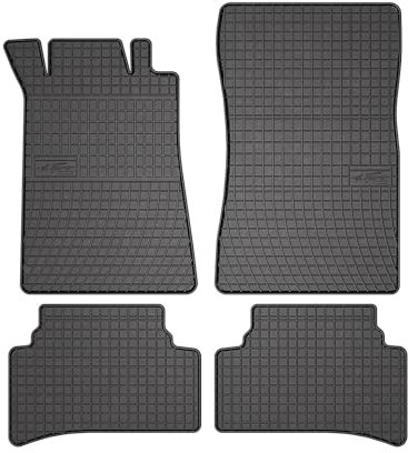 OMAC Gummi Fußmatten kompatibel mit Mercedes C Klasse W202 1993-2001 Automatten Schwarz 4X