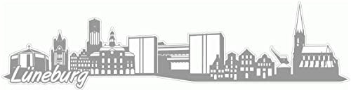 Samunshi® Lüneburg Skyline Aufkleber Sticker Autoaufkleber City Gedruckt - 20x5cm grau