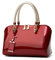 NICOLE & DORIS Moda Borse Donna Borse a Mano Elegante Borsa a Spalla in Vernice Sera Pochette Donna Borsetta da Sposa Rosso Vino