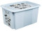 keeeper Micky Maus Aufbewahrungsbox mit Deckel, Dreh- und stapelbar, Für Kinder, 45 l, Karolina, Cloudy Blue