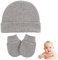 BAOSROY Neugeborene Baby Mütze und Handschuhe Set,Baby Mütze,Mütze Winter Baby,Neugeborenes Baby Mütze,Baumwolle Mütze Handschuhe Set Mädchen für 0-6 Monate Unisex Infant Hut Kindergarten Mütze