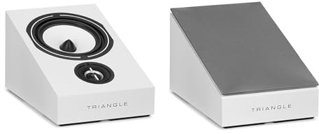 Triangle - BOREA BRA1 - Enceinte d'Effets 3D Home-Cinéma - Compatible Atmos/DTS: X/Auro 3D – Polyvalence Atmos & Surround - Rendement 89 DB/W/m - 206 x 180 x 300 mm - Blanc (Paire)