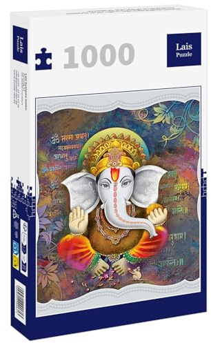 Lais Puzzle Hochauflösende indische Götter Ganesha Digitale Malerei 1000 Teile