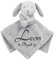Wuff-Dogsworld Baby Kuscheltuch VIELE Modelle mit Namen Bestickt Geschenk Taufe Geburt Schmusetuch Schnuffeltuch Trösterchen Junge Mädchen (Hase grau)