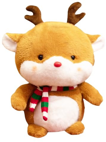 COSORO 25cm Weihnachten Plüschtier Rentiere,Niedliche Plüsch Spielzeug,Weicher Kuscheltier Flauschiger Stofftier Stoffpuppe Spielzeug für Weihnachtsdekoration Geschenk Kinder Heimdekoration