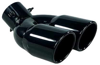 MASO Universal Exhaust Muffler Double Tail Pipe,Waterproof Exhaust Trim 63mm/2.48in,Stainless Steel Car Exhaust Pipe Tailpipe