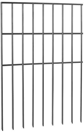 VEVOR 330x440-19 Dig 17''(H) x13''(L) Animal Barrier, Underground Decorative Garden 1.5 inch Spike Spacing, Metal Dog Fence for The Yard and Outdoor Patio, 19 Pack, Black, 21ft(L) x17inch(H)