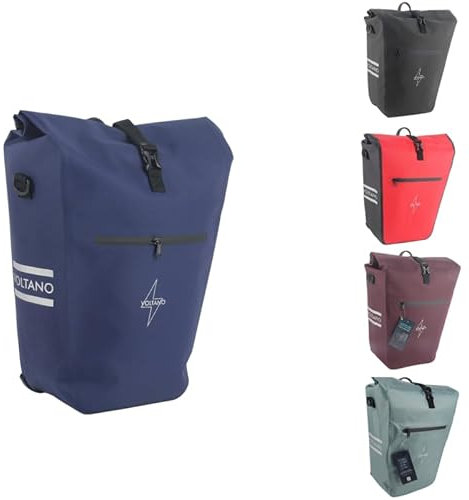 Voltano Luxus E-Bike Fahrradtasche 28L - Marineblau - Fahrradtasche mit Laptopfach - 100% wasserdicht - Mit kostenlosem Schultergurt