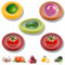 Qivine 5 Piezas Contenedores de Almacenamiento de Silicona, Reutilizable Recipientes Herméticos para Alimentos de Conservación, Aguacate Organizador Nevera con Tapa para Cebolla Tomate y Limón