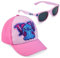 Disney Occhiali da Sole Bambina 100% UV e Regolabile Cappello Con Visiera (Rosa Stitch)
