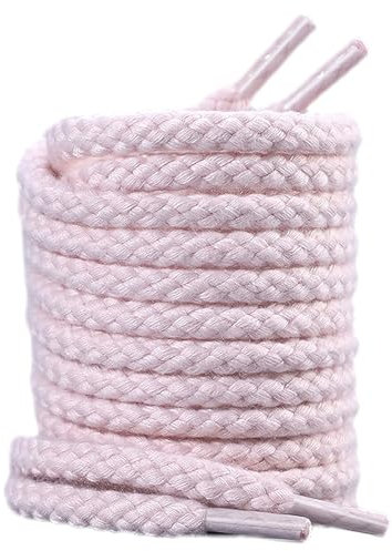 Anopo 2 Paia Lacci in Corda per Scarpe 6.5mm Lacci Rotondi in Cotone Lacci di Ricambio per Scarpe da Ginnastica Rosa 160cm