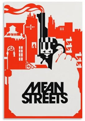 LIANGSHUANG 1973 Crime Drama Films Mean Streets Poster, Poster, Kunstdruck, Wand-Foto, Malposter zum Aufhängen, Familiendekoration, 40 x 60 cm