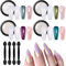 Born Pretty Chrome Nail Powder Metallisch Spiegel Effekt - Pigment für Nägel Pigment Schillernde Meerjungfrau Perle Auroras Cromepulver Nägel Nailart-Dekorationssets