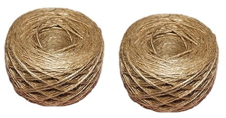 NUOBESTY 2st Natürliches Jutegarn Juteseil Jutegarn Zum Selber Basteln Geschenkverpackungsschnur Sackleinenschnur Sisal-Jute-schnüre Handwerk Jute CNA Geschenke Jutefaden Etikett Weben